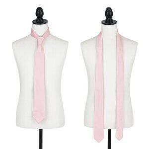 NWT/NWOT Kissties Men's Necktie Set Bundle of 4 Solid Color Pink Ties